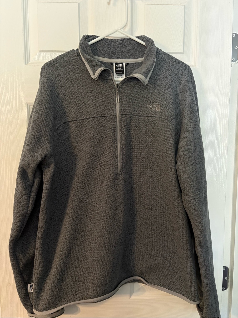 North Face Men’s Gray Half-Zip Fleece Pullover